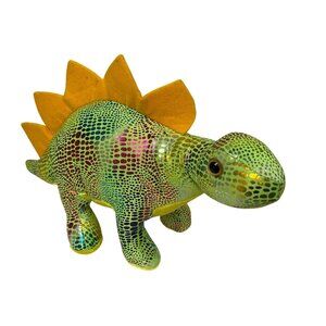 Colorful Circus Circus Dinosaur Plush‎ Toy  Sparkling Scales  Yellow 5 1/2" x 7"